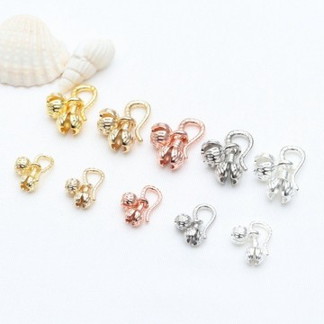 宏雲Hongyun-qr-（5pcs）14K包金扣保色包扣 項鍊手鍊連接扣 花苞扣 Diy 飾品配件