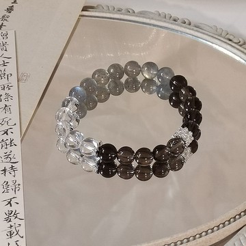 已開光過爐🙏🏻拉長石手鍊 輕奢手鍊 天然灰月光手鏈女戀人之石穩定感情手串禮物拉長石茶水