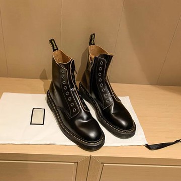 歐美娜娜同款馬丁靴女英倫風春秋單靴1460無鞋帶八孔平底機車短靴