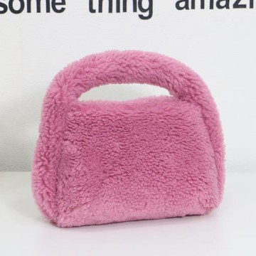 毛絨手提包女秋冬新款羊羔毛高級感毛毛包百搭毛茸茸可愛手拿小包