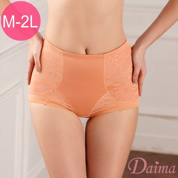 束褲 (M-XXL)蠶絲珍珠紗三角中腰提臀塑褲-橘色#6577