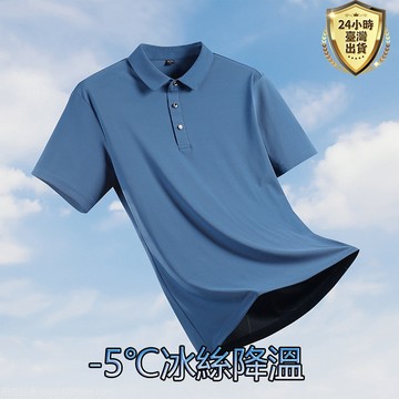 【台灣現貨】M-8XL大尺碼高質感素面涼感衣 涼感POLO衫 商務高爾夫球衫 休閒上衣 運動上衣 男生上衣 空調短袖上衣