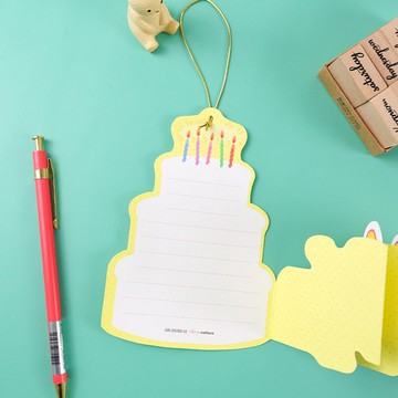 Chuyu 生日拉拉摺頁/佈置卡片/生日卡片/祝福感謝賀卡/創意可愛卡