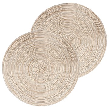 AHOYE 大張棉麻餐墊織隔熱墊/鍋墊/防燙墊/餐墊/桌墊2件組 30 x 30cm  1組  米色