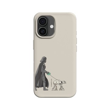iPhone 16 SolidX 貝殼灰 - 迪士尼-星際大戰 Star Wars - 黑武士-散步-幽默系列