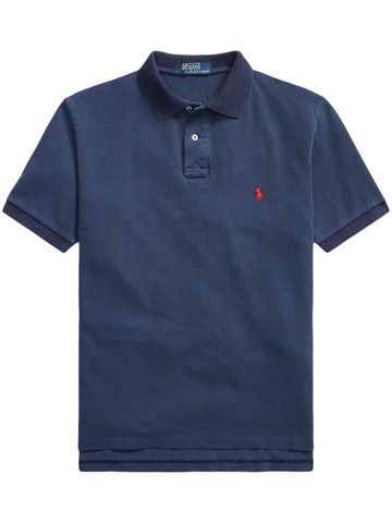 Polo Ralph Lauren - Polo Pony-embroidered cotton polo shirt - men - Cotton - XL - Blue