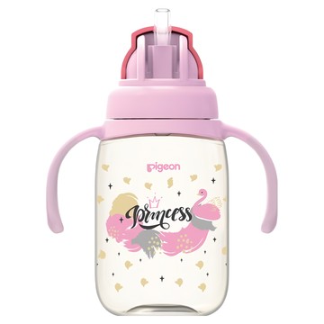 pigeon 貝親 雙把手PPSU吸管杯 公主款  夢幻粉  330ml  1個