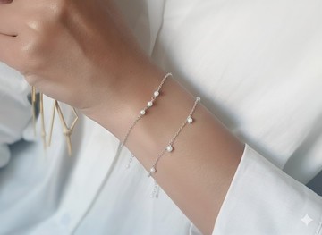 果實纍纍 珍珠手鍊/腳鍊 SV925/14KGF  Pearl 迷你淡水珍珠