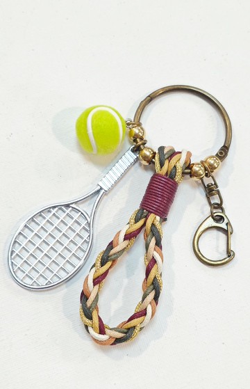 Paris*Le Bonheun。幸福手作。運動系列。網球。編織鑰匙圈手