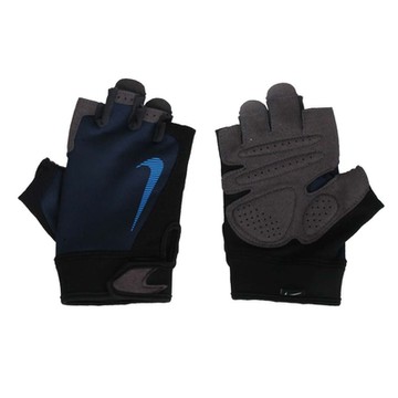 NIKE 男用終極健身手套-一雙入 訓練 N1007559412MD 丈青藍黑