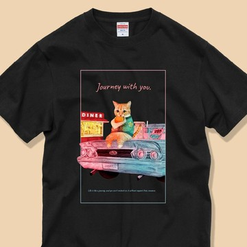Journey with you 隨你夜間兜風的貓咪 / Classic Cotton T-Shirt