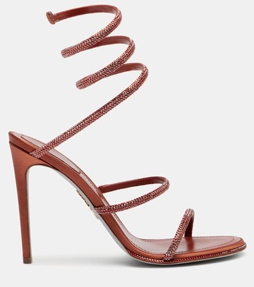 Rene Caovilla Cleo 105 embellished satin sandals