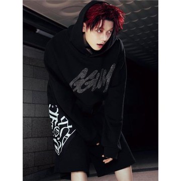 TXT崔然竣同款GGUM燙鉆連帽衛衣女2025新款秋冬上衣帽衫學生外套