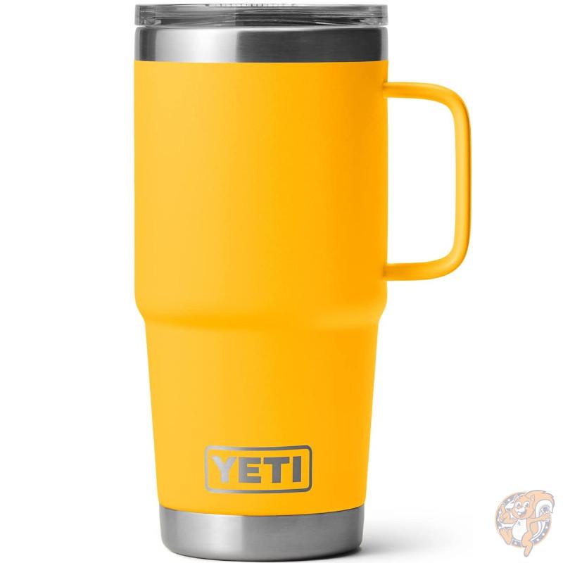 イエティ YETI ランブラー 20oz／約591ml ステンレス 蓋つきトラベルマグ 保温保冷 真空断熱 アルパインイエロー 送料無料