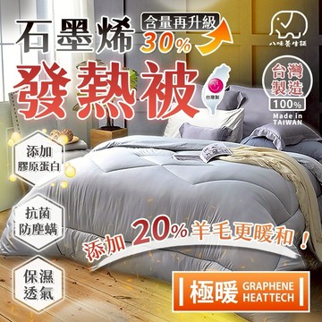【八味養生鋪】 MIT台灣製石墨烯羊毛被 (台灣製/禦寒/棉被/石墨烯/羊毛)