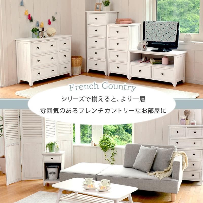 テレビ台 ロータイプ シャビーシック 〔幅94×奥行34×高さ40cm/20型〜32