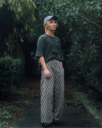 印度蓋染工藝純棉 男生長褲 － 雪花灰