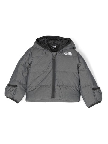 The North Face Kids - logo-print faux-shearling lining hooded jacket - kids - Polyester/Nylon/Polyester - 12-18 - Grey