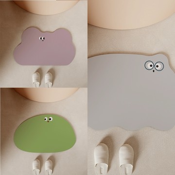 卡通造型吸水地墊 台灣現貨 40*60cm 硅藻軟地墊 浴室地墊 防滑地墊 腳踏墊 硅藻墊