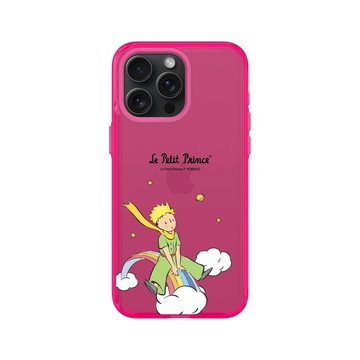 iPhone 15 Pro Max Clear 粉漾桃 - Le Petit Prince 小王子 - 騎乘在彩虹與雲端之上