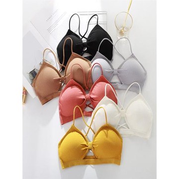 夏季薄款新吊帶背心防走光內衣女性感帶胸墊無鋼圈美背裹抹胸學生