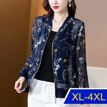 【韓國K.W.】甜蜜花語換季防曬輕薄透氣外套(防曬外套 涼感外套 短外套 )