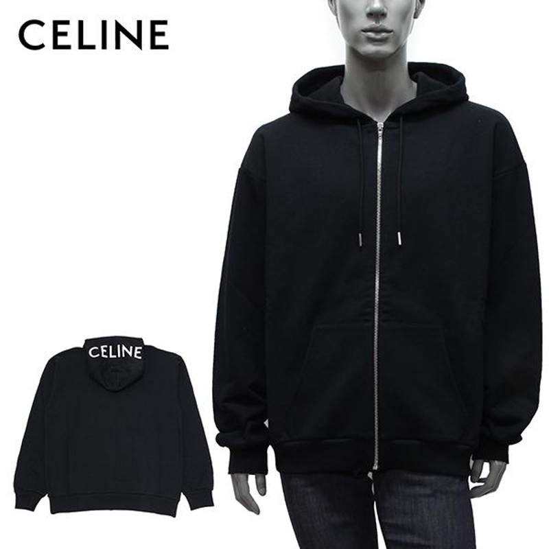 本日超得 ロゴプリント CELINE】コットンフリース ２色- フーディ