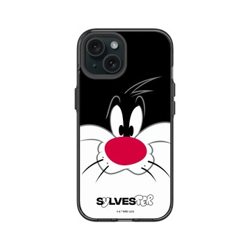 iPhone 15 Clear 酷墨灰 - 樂一通 Looney Tunes - 大臉傻大貓