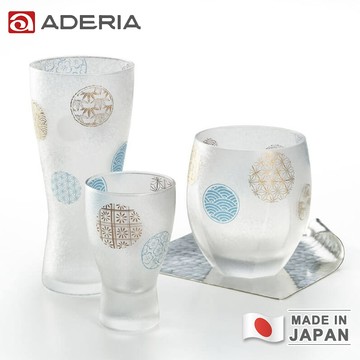 ADERIA石塚硝子 日本製吉祥丸紋玻璃對杯組 100ml/345ml/310ml ｜過年送禮 禮盒裝 清酒杯 水杯 啤