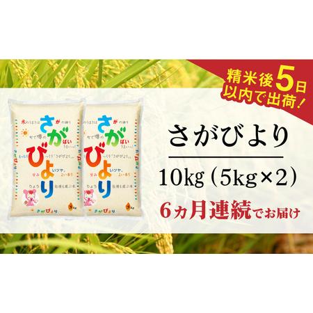 ふるさと納税 令和5年産 さがびより 白米 計60kg（5kg×2袋×6回） 佐賀県 株式会社森光商店[41ACB.. 佐賀県