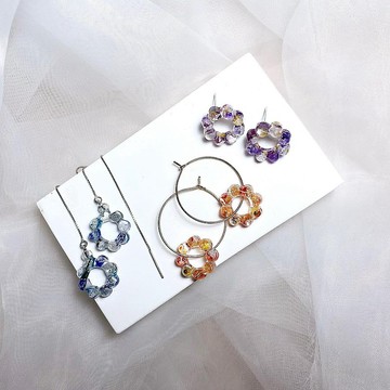 波堤 • 押花手工耳環
