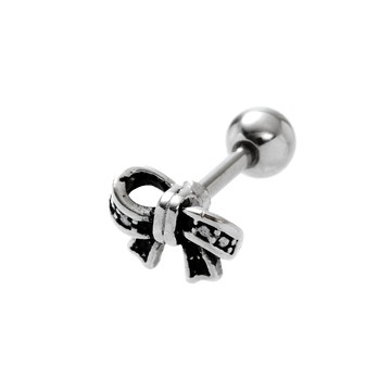 [預購] [韓國] [鋼飾] 緞結謎語耳環 / 單售 / Ribbon Riddle Earring