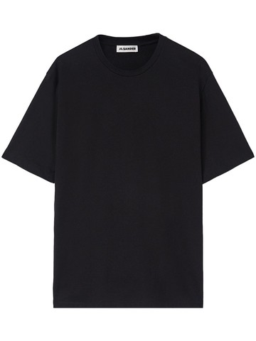 Jil Sander - slogan-print cotton T-shirt - men - Cotton - XXL - Black