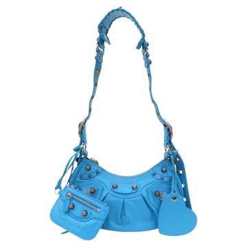 【二手名牌BRAND OFF】BALENCIAGA 巴黎世家 藍色 羊皮 Le Cagole XS 肩背包