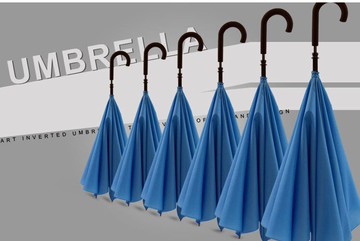 日本反向傘創意雨傘定制長柄傘反向式開合汽車專用創新防滴水國產