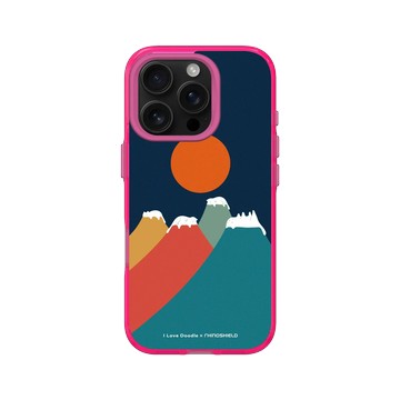 iPhone 16 Pro Clear 粉漾桃 - ilovedoodle (Lim Heng Swee) - Cat Landscape - Colorful Mountains 貓咪五彩山