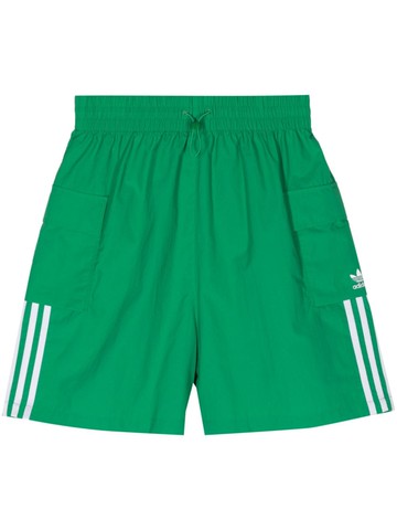 adidas - 3 stripes cargo track shorts - women - Polyamide - XL - Green