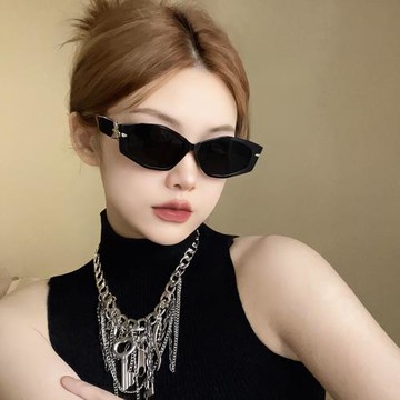 個性小框墨鏡女多邊形網紅眼鏡辣妹街拍夏防紫外線近視太陽鏡男款