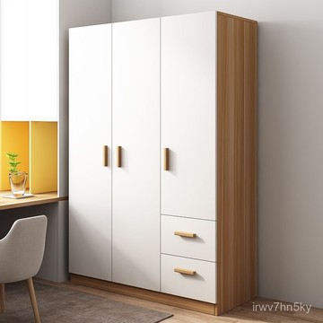 全臺可安裝 破損補發 實木衣櫃家用臥室簡易組裝出租屋衣櫥簡約現代小戶型推拉門收納櫃