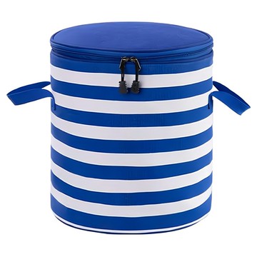 Cbucks 樂高玩具拉鍊收納袋 藍白條紋 可攤開式設計  30 x 33 x 150cm  藍色  1個