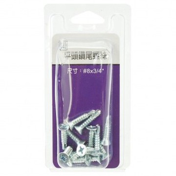 543平頭鑽尾螺絲#8x3/4"