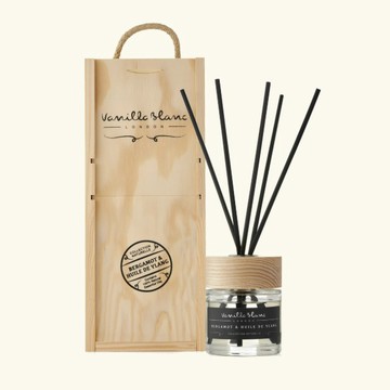 英國手工 Vanilla Blanc 木盒室內擴香組鳶尾花與廣藿香100ml