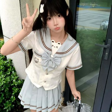【小慄熊正版授權】日系水手服套裝 女JK制服 學院風套裝 甜美可愛兩件式套裝 櫻漫野原創 日系制服 女學生制服