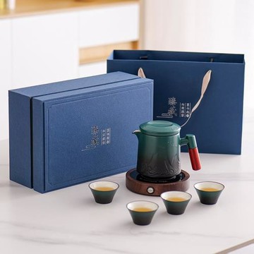 商務年會禮品logo企業實用紀念品高檔商務恒溫杯墊茶具套裝伴手禮