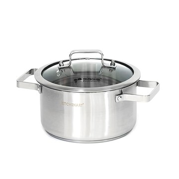 KitchenArt Olga IH 電磁爐適用湯鍋  1組  銀色  26cm