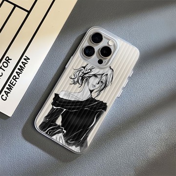 免運+隔日🚚行李箱手機殼 露肩戴花美女 適用蘋果17promax 16Pro 15plus 14 13 12 11防摔