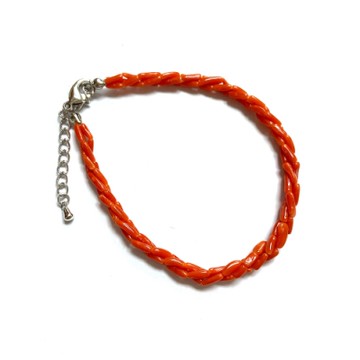 City Diamond 引雅【紅珊瑚】細版直管二串一編織手鍊(東方青蘊系列)