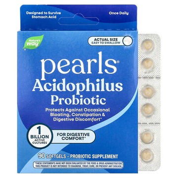 Nature's Way, Pearls®，嗜酸益生菌，10 億 CFU，90 粒軟膠囊