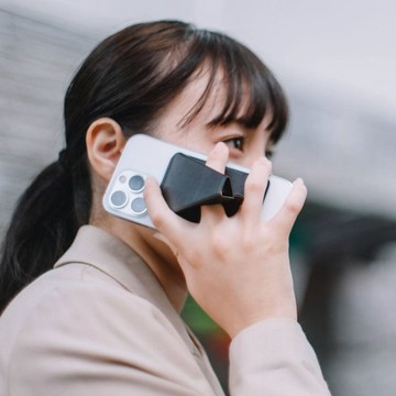 【黏貼款】日本鳥喙型磁吸手機支架 貓頭鷹灰