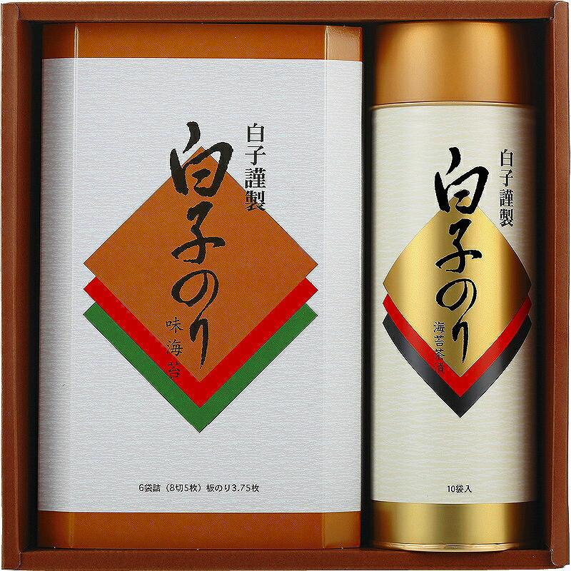 冬の贈り物お歳暮　のり・お茶漬け詰合せ 白子のり 味のり6袋詰（8切5枚）・海苔茶漬け（10袋）×各1